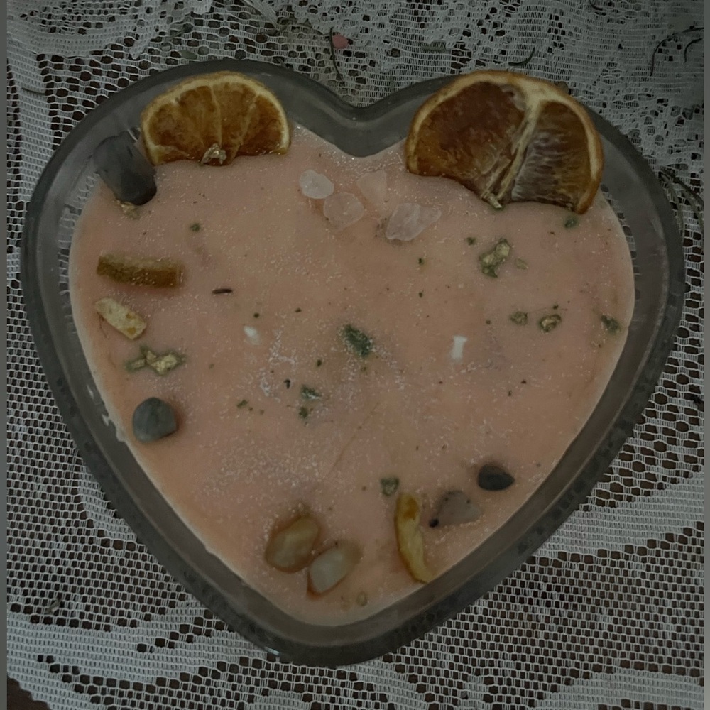 Handmade intention candle